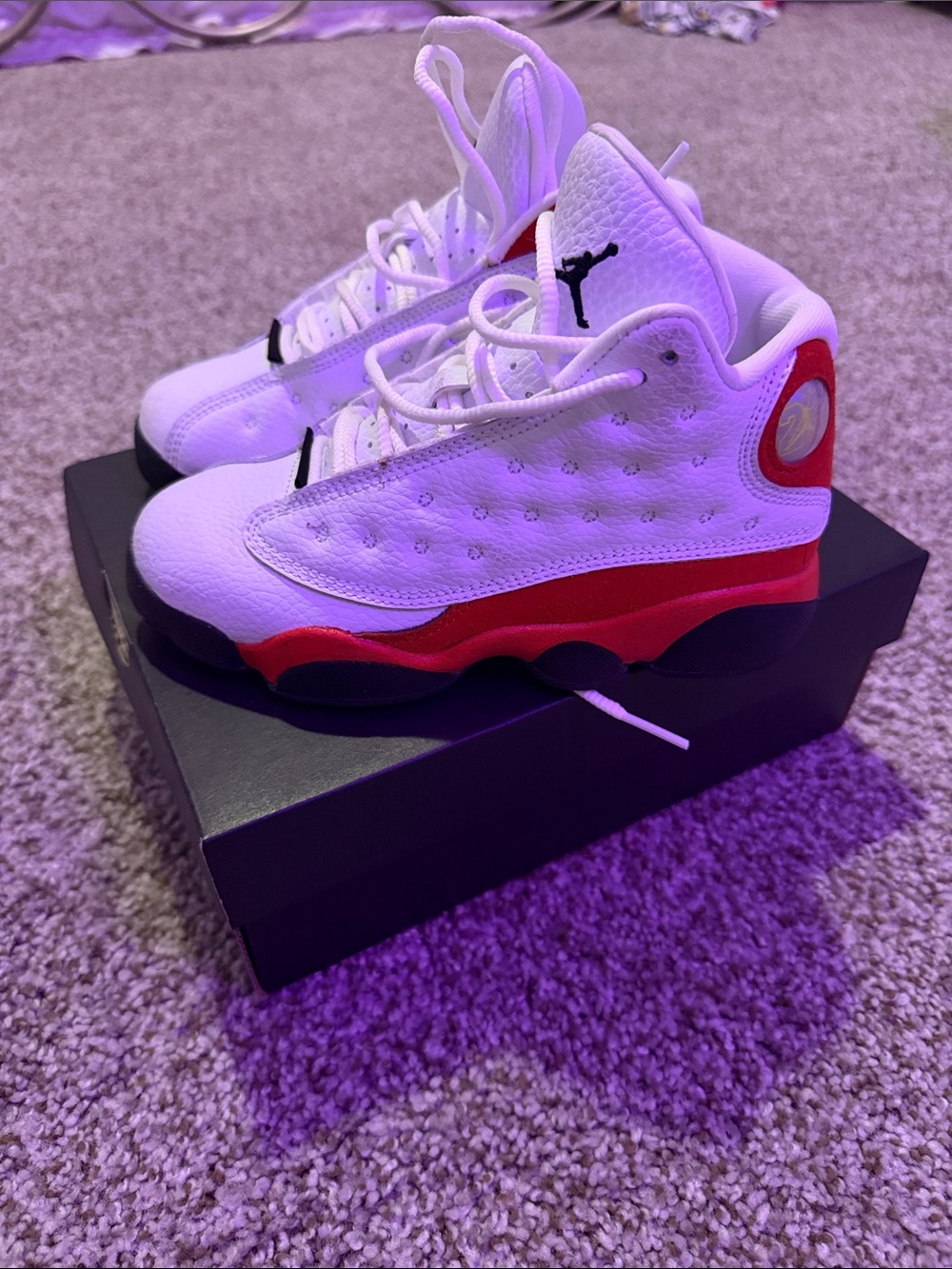 Jordan Kids' Retro 13 High-Top Sneakers - White/Red/Black